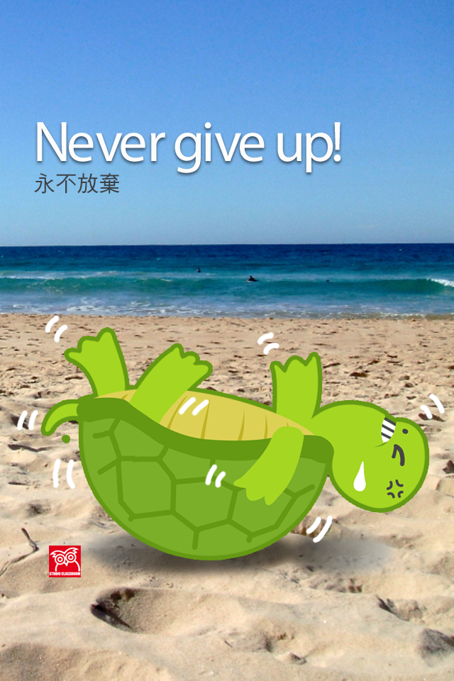 Never give up!